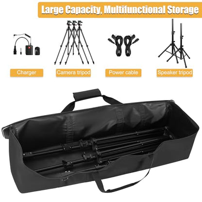 Multifunctional Tripod Bag 45 X 10 X 10 Inches / 114 X 25 X 25 cm Heavy Duty Tripod Carrying Case with Handle for Lights, Speakers, Cameras, Booms, Microphone Stands, Black - size: 45 X 10 X 10 Inch