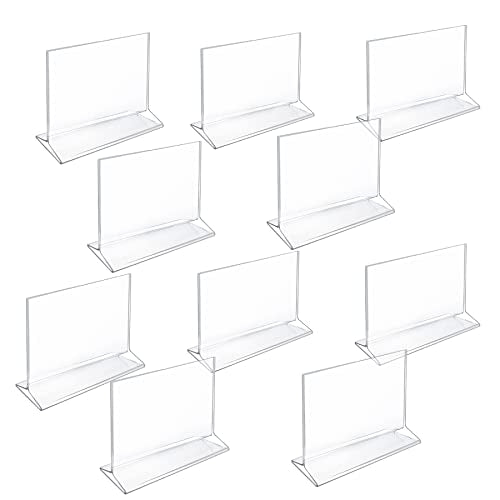Azar Displays 142708 6-Inch Width by 5.5-Inch Height Top-Load Acrylic Sign Holder, 10-Pack - size: 6 in W x 5.5 in H Horizontal