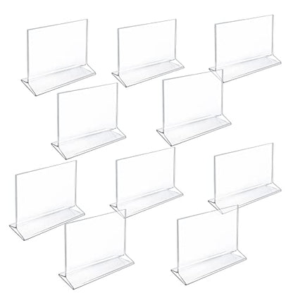 Azar Displays 142708 6-Inch Width by 5.5-Inch Height Top-Load Acrylic Sign Holder, 10-Pack - size: 6 in W x 5.5 in H Horizontal