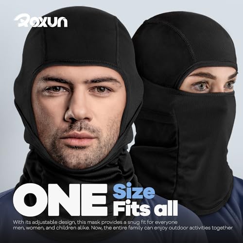 ROXUN Ski Mask Balaclava, Motorcycle Summer Cooling Breathable UV Protector | Windproof & Warm, Adjustable & Secure, Breathable & Dry-Fit, All-Season Comfort - color: 108-one Navy Blue