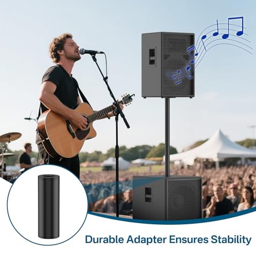 Pair of Metal 35mm Speaker Pole Adapter Exchange M20 to 35mm Subwoofer Speaker Pole Mount for PA/DJ Speakers Pole Mount