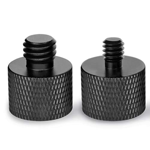 Mic Screw Adapter Thread 5/8 to 1/4 & 5/8 to 3/8 Adapter Set | For Microphone Stand to Tripod, Camera Adapter - size: 1/4 & 3/8 Kit