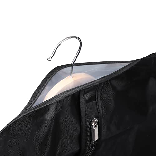 Univivi Garment Bag Suit Bags for Closet Storage, Black, 60 Inch, Set of 3 | Travel Bag with Zipper and Visible Transparent Window, Oxford Fabrics, Foldable Washable Suit Cover for Jacket, Suits, Coats - size: 24"X60"-3pcs - Oxford