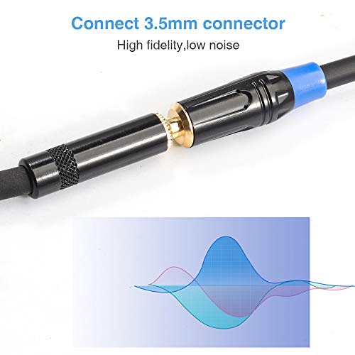 Female XLR to 1/8 Stereo Cable,Balanced XLR to 3.5mm(1/8 inch) TRS Mini Jack Audio Converter Adapter Cable - 1feet/30cm - size: 1 Feet