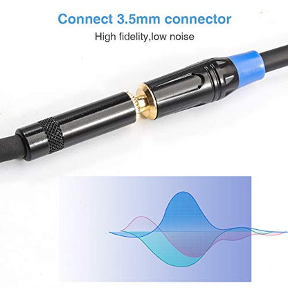 Female XLR to 1/8 Stereo Cable,Balanced XLR to 3.5mm(1/8 inch) TRS Mini Jack Audio Converter Adapter Cable - 1feet/30cm - size: 1 Feet