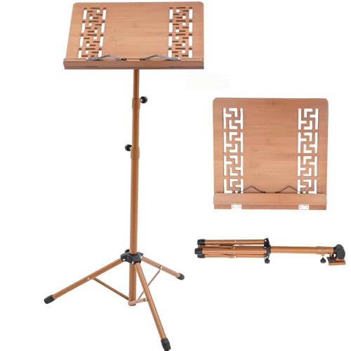 Foldable Music Stand, Professional Portable Sheet, 27.56-70.87in Height Adjust, 15"X11.4" Scoreboard 5.51LBS Lightweight Menu Stand 360° Rotated Sheet Book Stands (27.56-70.87in Height Adjustable) - color: 27.56-70.87in Height Adjustable