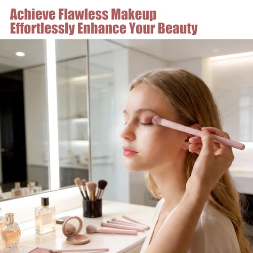 Makeup Brush Set 13 Pcs Professional-Complete Kit with Foundation,Eyeshadow,Blush&Lip Brushes-Soft Synthetic Bristles for Women&Beginners A - color: A