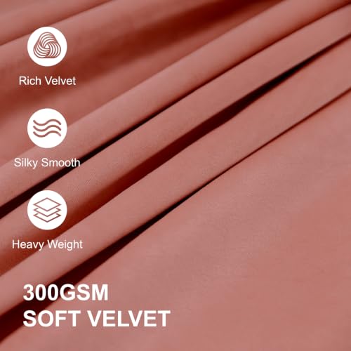 PLEASANT BOULEVARD Canyon Rose Pink Velvet Curtains 63 inch Long Heavyweight Blackout Curtains Rod Pocket Thermal Insulated Darkening Window Drapes for Bedroom Living Room, W52 x L63, 2 Panels - color: Canyon Rose, size: 52"W x 63"L (Pack of 2)