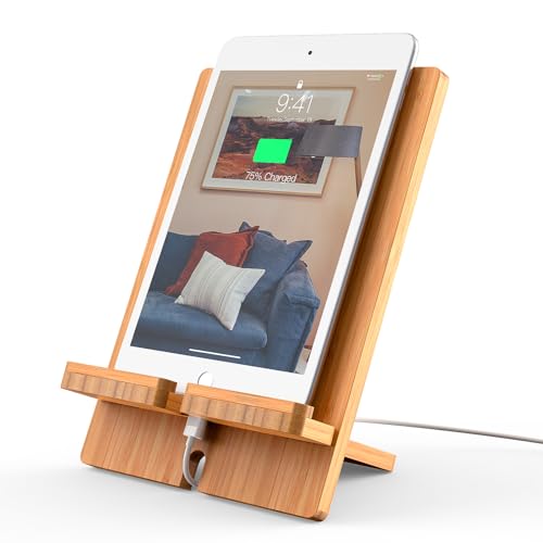 Pezin & Hulin Bamboo Tablet Stand Adjustable -Natural Bamboo - color: Large (Bamboo)