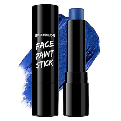 BADCOLOR Blue Face Body Paint Stick Eye Black, Royal Blue Face Painting for Softball Football Baseball Lacrosse, Professional Facepaint Makeup for Halloween Special Effects Cosplay Costume Parties - color: 1PCS Blue