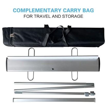 Retractable Banner Stand 24" W x 72" H ， Heavy Duty Roll Up Banner Display with Padded Carrying Bag for Trade Show, Exhibition, Business Advertising (Stand Only) - size: 72" Height