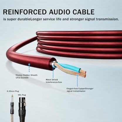 YS-36D Dynamic Microphone - Premium Vocal Microphone, cardioid directional wired microphone, with 14 foot XLR to 1/4 inch audio cable, desktop tripod, extension rod, microphone storage bag (champagne) - color: Champagne