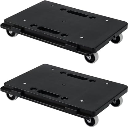 Heavy Duty Furniture Movers with Wheels 2 Pack, Portable Small Flat Moving Dollies for Heavy Furniture, Sofa Appliance Cabinet Movers, 440 lbs Capacity - color: Furniture Movers 2 Pack - Black