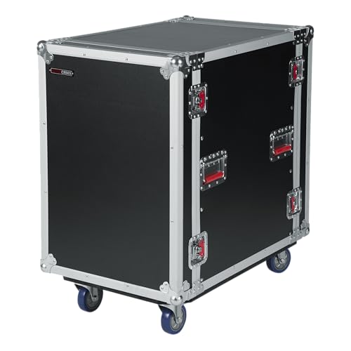Gator Cases G-Tour Deep Audio Road Rack with Heavy-Duty Casters and Tour Grade Hardware, 24" Rackable Depth, 12U (G-Tour 12U CAST)