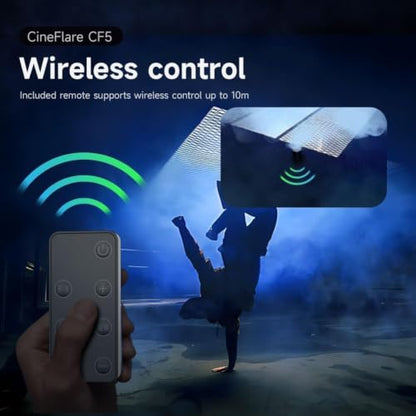 COLBOR CF5 40W Portable Fog Machine with RGB for Photography and Video | 25 Fog Density Levels, 360° RGB Light, Magnetic 3-Speed Fan, 10m Remote, 30-Minute Runtime, 13ml Tank and Master Mode - size: CF5