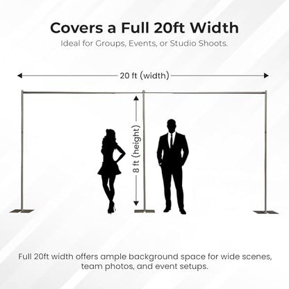 OnlineEEI Pipe & Drapes Portable Stand Kit, 8FT x 20FT Photo Backdrop Set with Portable Stand, Photography Background for Weddings, Birthday Parties, Business Events (Burgundy) - color: Burgundy