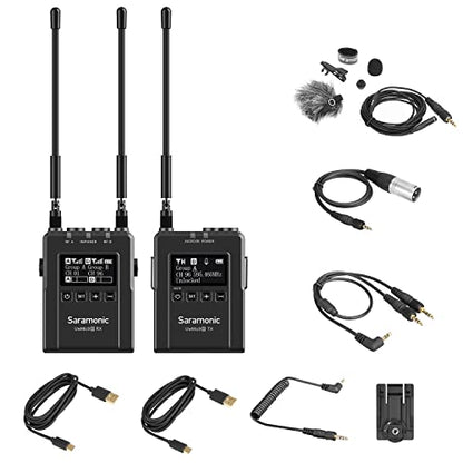 Saramonic Microphone UwMic9S Kit1, Advanced Wireless UHF Lavalier System with Dual-Channel Camera-Mount Receiver, Premium DK3A Lavalier, Li-Ion Power, Hard Case & More - size: Lav / Cam Mount Receiver