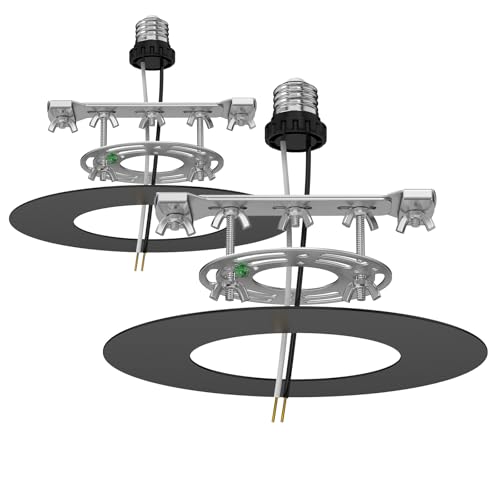 Can Light Conversion Kit to Pendant, Black, 6", 2 Pack - color: Black-2pc