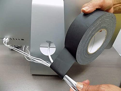 WOD GTC12 White Gaffer Tape Low Gloss Finish Film, 2 inch x 45 yards, Residue Free, Non Reflective, Easy Tear, Cloth for Photography, Filming Backdrop, Production - color: White, size: 2" inch
