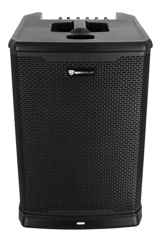 Rockville Titan MIX12A 3200W Peak 12-Inch Powered Column Array PA System with Subwoofer, 8-Channel Mixer, Bluetooth Audio, DSP, Travel Bags