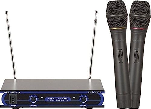 VocoPro VHF-3005 Dual Channel VHF Wireless Microphone System, 21.00 x 21.00 x 23.00