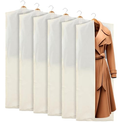 Aliceset 6 Pcs Cotton Garment Bags for Hanging Clothes, 65 Inches - size: 65 inches