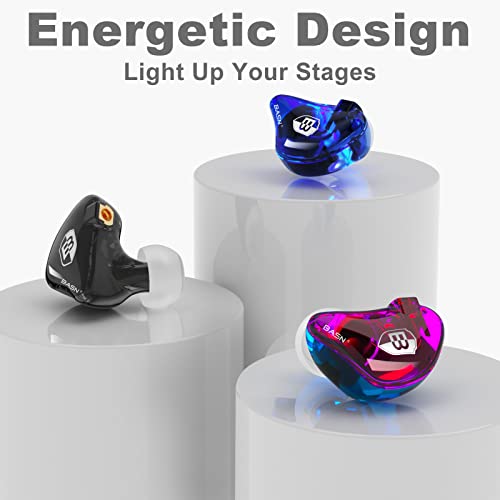 BASN Bsinger Pro in Ear Monitor Headphone,Dual Drivers Musicians IEM Earbud - color: Colorful