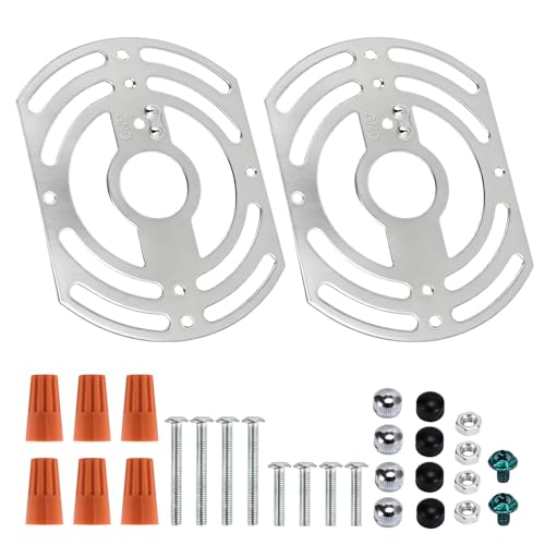 KC&KST 2 Pack Universal Light Fixture Mounting Bracket, 4 Inch Steel Round Crossbar with Screws & Nuts - for Ceiling Lights, Wall Sconces, Pendant, Chandelier, Vanity Light Installation (Style 4-2PC) - style: Style 4-2PC