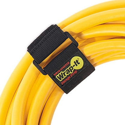Super-Stretch Wrap-It Storage Straps - 12" (8 Pack) - Elastic Hook and Loop Cinch Straps | Elastic Hook and Loop Cinch Straps - color: Black, size: 12" (8 Pack)