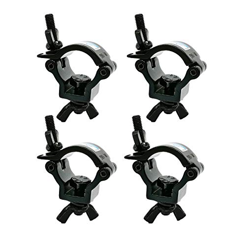 Mini Stage Light Clamp 18-20mm 0.70”-0.80” OD Tubing/Pipe 4 Pack Black