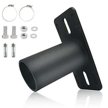 Tenon Slip Fitter Adapter for Led Parking Lot Light, 90 Degree 2-3/8 inch Fixture Mounting Bracket, Rustproof Rainproof, Black Metal Pole Mount for Barn Shoebox Led Lights, Outdoor - size: 1PCS-2-3/8 Inch