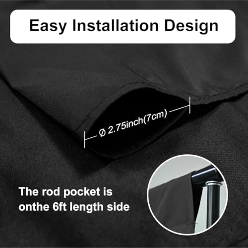 Black Backdrop Background,10 X 10 FT Large Photography Backdrop Photo Photoshoot Background Screen for Photography Photo Booth Backdrops Parties Curtain - color: Black, size: 10*10