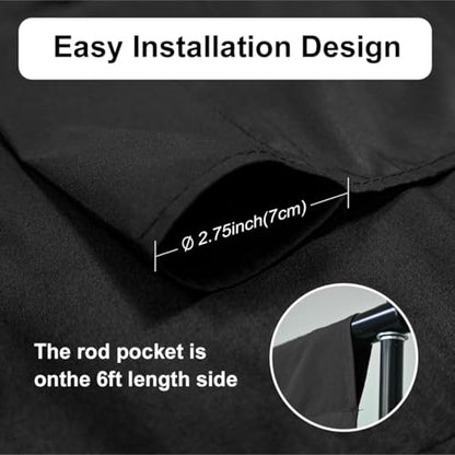 Black Backdrop Background,10 X 10 FT Large Photography Backdrop Photo Photoshoot Background Screen for Photography Photo Booth Backdrops Parties Curtain - color: Black, size: 10*10