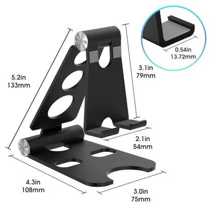 Kado Aluminum Alloy Tablet Stand for Portable Monitor, Foldable iPad Stand | Black Adjustable Holder Computer Office Desk Accessories for Kindle, Switch, iPad Pro/Air/Mini, iPhone Pro/Max/Plus - size: Aluminum Black