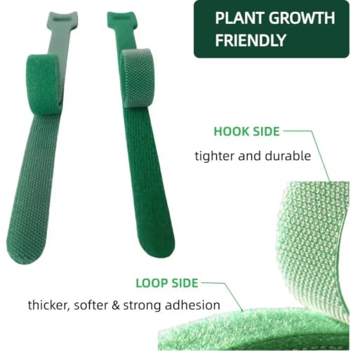 100Pcs 10-Inch Green Adjustable Plant Ties, Christmas Garland Ties | Extendable Reusable Straps, Decorative Twist Ties, Perfect for Wreaths, Stair Banisters & Railings, Vine & Plant Support - size: 10 in x 0.5 in