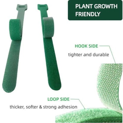100Pcs 10-Inch Green Adjustable Plant Ties, Christmas Garland Ties | Extendable Reusable Straps, Decorative Twist Ties, Perfect for Wreaths, Stair Banisters & Railings, Vine & Plant Support - size: 10 in x 0.5 in
