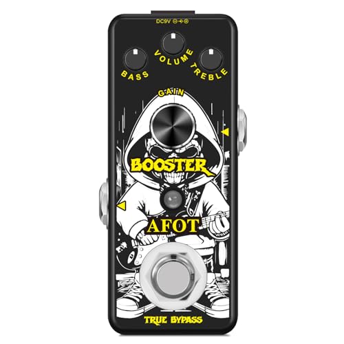 Mini Booster Guitar Effect Pedal,True Gain Booster,Micro Clean Boost Pedal for Electric Guitar Pure Clean Mini Booster Pedals Mini Size True Bypass - color: Black Booster