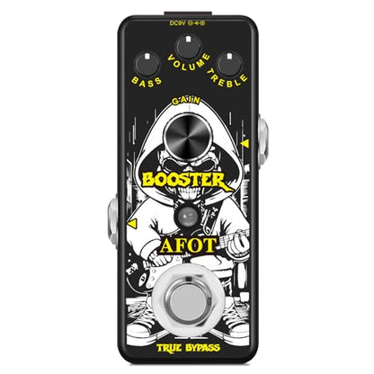 Mini Booster Guitar Effect Pedal,True Gain Booster,Micro Clean Boost Pedal for Electric Guitar Pure Clean Mini Booster Pedals Mini Size True Bypass - color: Black Booster