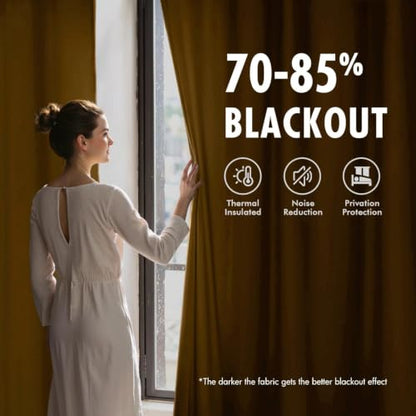 MIULEE Gold Velvet Curtains 84 Inch Long 2 Panels, W40 x L84 | Luxury Super Soft, Thermal Insulated, Room Darkening Drapes, Rod Pocket Design, Window Curtains for Bedroom Living Room - color: Gold, size: 40"W x 84"L (Pack of 2)