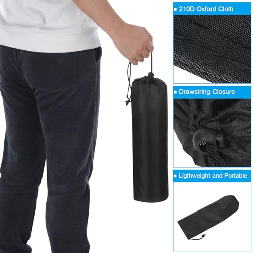 PATIKIL 17x6 Inch Ultra Mini Tripod Monopod Case Bag, 2 Pack Nylon Foldable Tripod Carrying Case Storage Bag with Shoulder Strap for Outdoor Travel Camping, Black - size: 17x6 Inch