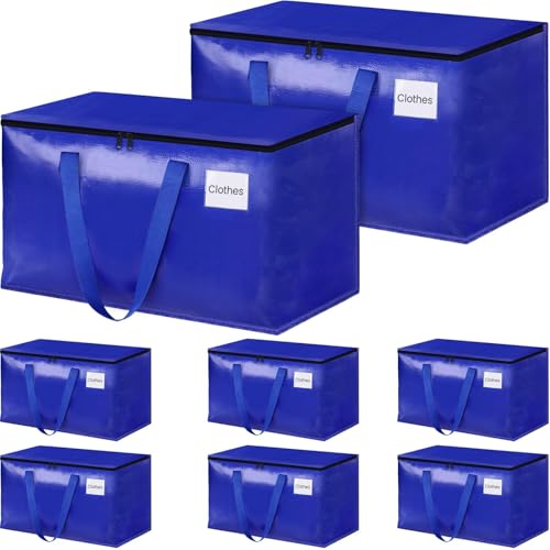 StorageRight Moving Bags, Moving Boxes, 93L 8-Pack Sotrage Bags Totes, Blue - color: Blue, size: 8 Pack