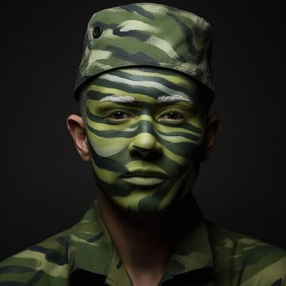 BADCOLOR Green Face Body Paint Stick, St Patrick's Day Blendable Eye Black Deep Green Face Painting Kit for Sports Camo, Halloween SFX Makeup Cosplay Joker Zombie Vampire Costume Parties - color: 1PCS Green