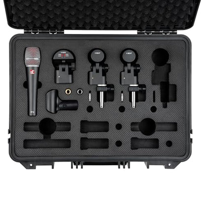 SE ELECTRONICS V Pack Venue Standard Drum Mic Kit for Toms, Snares & Bass Drums - Includes 1 V Kick, 2 V Beats, 2 V Clamps, 1 V7 X Instrument Microphone & More - color: V Pack Venue Standard