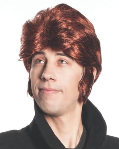 Handsome Prince Hans Auburn Fairytale Freeze Villain Halloween Costume Wig | Enigma Wigs Adult Synthetic Red Hairpiece for Stage Performances, Frozen Holiday Royal Theme Cosplay