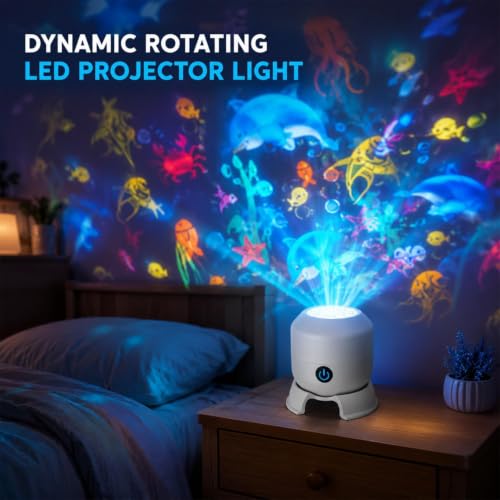 Dynamic Rotating LED Projector Light