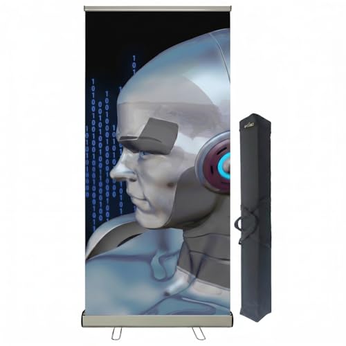 Retractable Banner Stand - 33.5"x80" STANDARD Retractable Roll Up Banner Stand with Travel Bag for Trade Shows Retail Display Corporate Events, Advertising (33.5"x80"STAND ONLY)