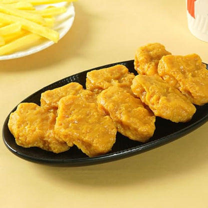 Toyvian Artificial Fried Chicken Model and French Fries Model 10-Piece Fake Food Set for Doll House Kitchen Display Food Decor Photobooth Props Market Showcase Small Lightweight