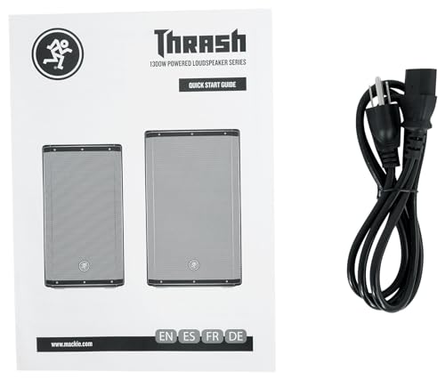 Audiosavings Bundle: (1) Mackie Thrash212 12 1300W Powered Active DJ PA Speaker Thrash 212 Bundle with (1) Rockville RCXFM20E-B 20 Foot Female to Male XLR Mic Cable Black 100% Copper (2 Item)
