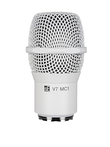 SE ELECTRONICS V7 MC1 Wireless Microphone Capsule - Compatible with Shure Wireless Transmitters - Professional Dynamic Microphone for Singing, Speech & Music Studio Recording (White) | Compatible with Shure Wireless Transmitters, Professional Dynamic Micr