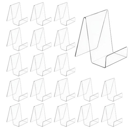 20 Pcs Clear Book Stand, 3 x 4 Inch Acrylic Book Holder